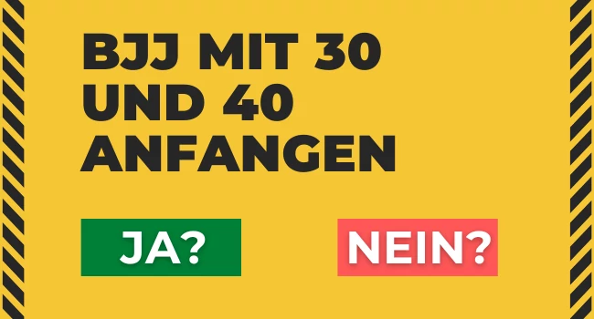 Jiu Jitsu mit 30 anfangen