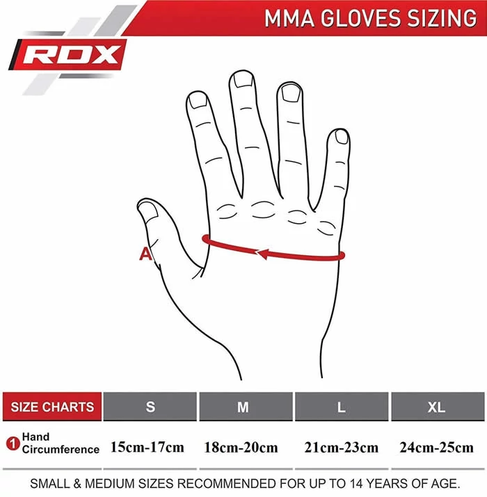 rdx mma handschuhe größentabelle