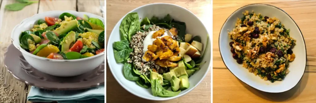 Quinoa spinat bowl