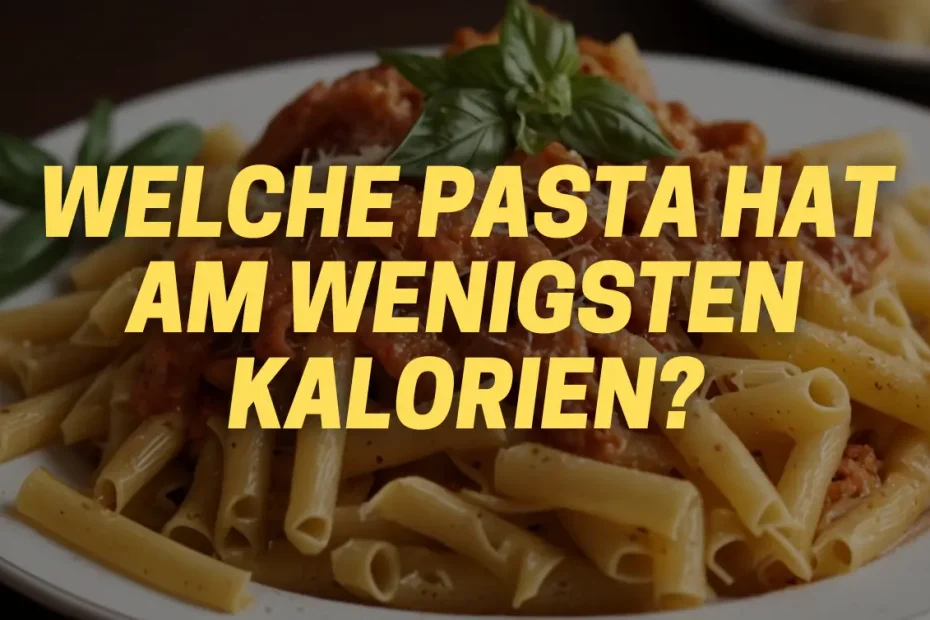 welche pasta hat am wenigsten kalorien